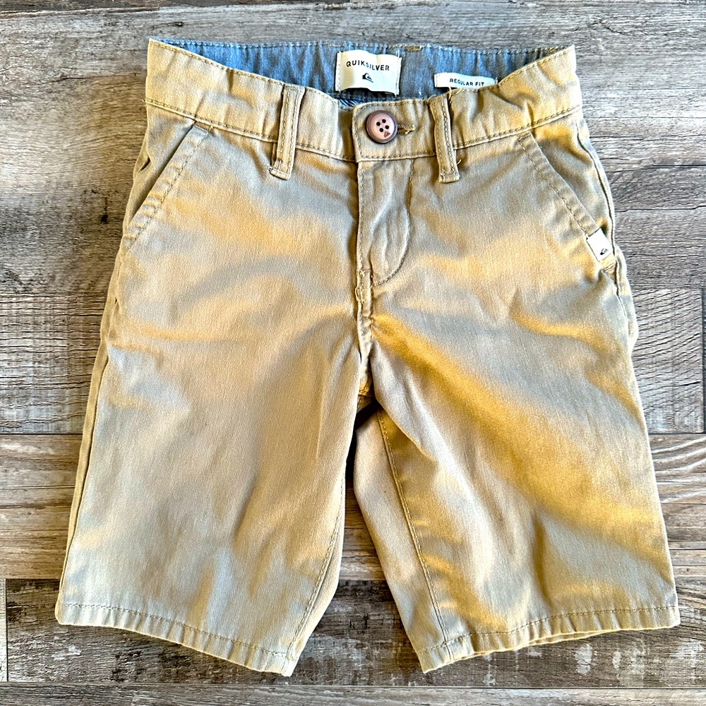 Quicksilver Boys Shorts Boys Size 5 Khaki Chino Outdoors